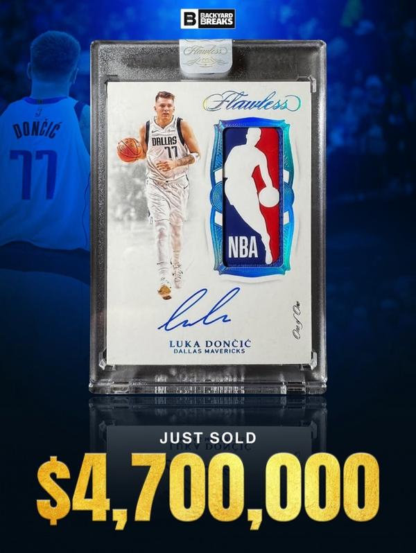 历史第八高价！东契奇1of1球星卡以470万美元成交